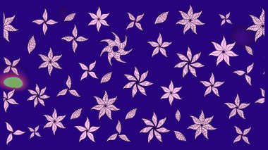 Kumaş desenli papatya çiçeği detayı. Mavi renkte çiçekler.