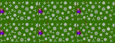 Küçük çiçekte güzel bir desen. Motley illüstrasyonu. Moda baskıları için zarif bir şablon. Çiçekli bahar çiçekleri. Küçük renkli çiçekler. Çizim.