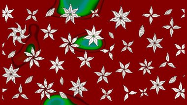 Küçük çiçekteki sevimli çiçek deseni. Raster illüstrasyonu. Çizim.