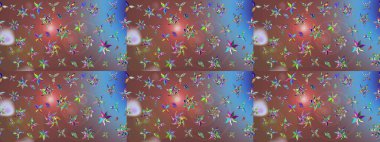 Kahverengi renkli çiçekler. Raster düz çiçek çizim deseni. Tasarım hediye paketi, tebrik kartları, posterler ve afiş tasarımı.