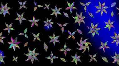 Süslü kumaş deseni. Çiçekli çiçek deseni, suluboya. Raster deseni.