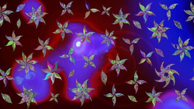 Raster çiçekli arka plan. Renkli Yaz Temalı eskiz kalıbı. Düz Çiçek Elementleri Tasarımı. Güzel kumaş deseni. Güzel eskiz şekli. Yazdır.