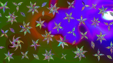 Küçük çiçekteki sevimli çiçek deseni. Raster illüstrasyonu. Modaya uygun kumaş deseni. Tony 'nin kumaş desenini çiz.