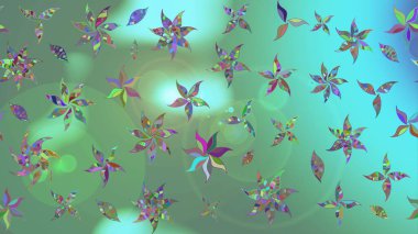 Güzel karalamalı çiçek desenli çizim. Raster illüstrasyonu. Güzel kumaş deseni. Küçük çiçekte sevimli çiçek deseni var..