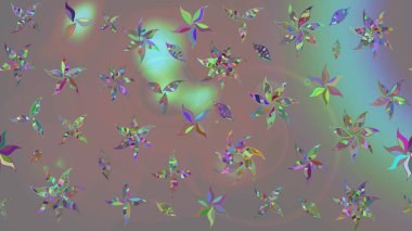 Suluboya resim taklit Raster çizimi. El çizimi, soyut ve süslü elementler. Klasik çiçekler. Gri renkler. Yaz çiçekleri teması.