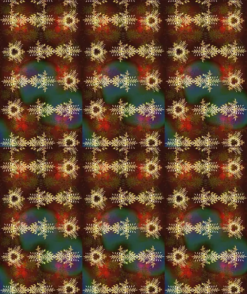 Muhteşem tasarım posteri, kapak tasarımı, kahverengi, yeşil ve sarı renkli kart tasarımı. Son moda kar taneleri ve elementler onun kartlarını gösteriyor. Kar taneleri tasarımı. Retro biçim dokusu, soyut kış elementleri.