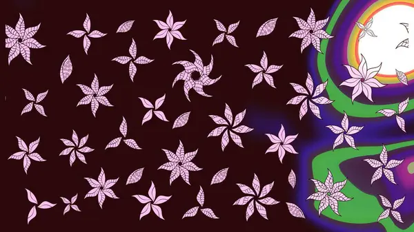 Güzel eskiz şekli. Düz Çiçek Elementleri Tasarımı. Yazdır. Güzel kumaş deseni. Raster çiçekli arka plan. Renkli Yaz Teması çizim şablonu.