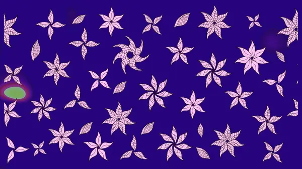 Kumaş desenli papatya çiçeği detayı. Mavi renkte çiçekler.