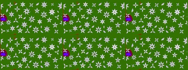 Küçük çiçekte güzel bir desen. Motley illüstrasyonu. Moda baskıları için zarif bir şablon. Çiçekli bahar çiçekleri. Küçük renkli çiçekler. Çizim.