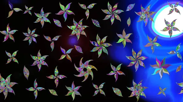 Parlak elementlerin. El çizimi Raster çizimi. Çizim çiçek deseni duvar kağıdı, web sitesi arkaplanı, paket kağıdı, davetiye, broşür, pankart veya web sitesi için kullanılabilir.