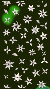 Çizim çiçek deseni duvar kağıdı, web sitesi arka planı, ambalaj kağıdı, davetiye, broşür, afiş veya web sitesi için kullanılabilir. Parlak elementlerin. El çizimi Raster illüstrasyonu.