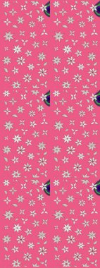 Tekstil, kumaş, kapaklar, duvar kağıtları, baskı, naylon, koleksiyon defteri, örgü, dekupaj için güzel bir eskiz. Millefleur 'lar. Küçük pembe çiçekli oldukça eski bir besin torbası deseni..