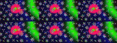 Raster. Zarif, parlak ve gri çiçek desenli tasarım. Sabıka baskıları, bebek kıyafetleri, duvar kâğıtları, paket kutuları vb..