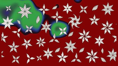 Küçük çiçekteki sevimli çiçek deseni. Kırmızı renkte çiçekler.