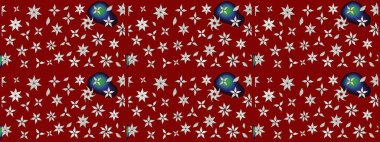 Çiçekli çiçek deseni, suluboya. Raster deseni. Küçük çiçekte güzel bir çiçek deseni..