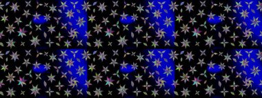 Raster illüstrasyonu. Siyah renkli çiçekler. Tropikal çizim çiçek deseni.