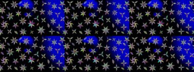 Raster çiçek desenleri çiziyor. Vadinin çiçekleri siyah renklerde.