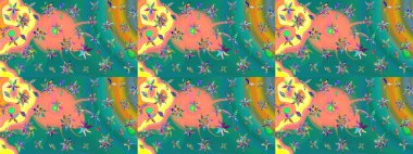 Mavi renkte çiçek desenli çizim, el yapımı papatyalar, papatyalar. Tekrar eden çiçek arkaplanı, zarif mavi çiçek duvar kağıdı.