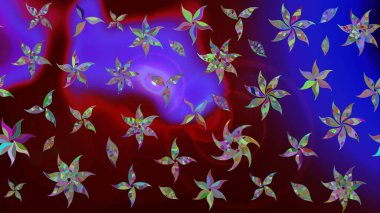 Modern stil dokusu. Çiçek desenli raster, kahverengi çizgi grafik deseni soyut raster arkaplan.