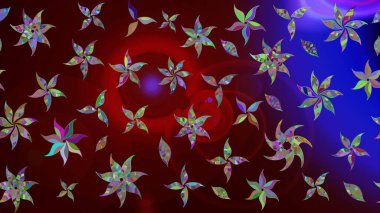 Suluboya, elle çizilmiş. Raster - stok. Vadinin çiçekleri kahverengi renklerde. Taslak arkaplan deseni.