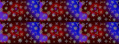 Kumaş desenli papatya çiçeği detayı. Kahverengi renkte çiçekler.