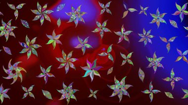 Taslak dekoratif arka plan, çiçek mandala. Raster illüstrasyonu. Kahverengi renklerde. Çiçek..