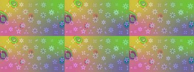 Tarafsız kıvırcık çiçekler tarafsız renklerde şekillenir. Klasik çiçek tasarımı elementleri. Raster illüstrasyonu.