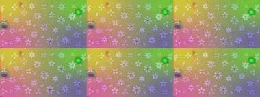 Renkli çizim kalıbı. Çiçek arkaplan. Çiçek duvar kâğıdı. Raster illüstrasyonu. Tarafsız renklerde şirin tekstil.