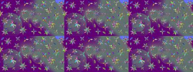 Çiçekli karalama şeklinde Raster çiçek deseni. Nazik, sevimli çiçek arkaplanı. Mor renkte çiçekler.