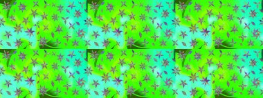 Vadinin yeşil renkli çiçekleri. Eskiz arkaplan modeli. Raster - stok. Suluboya, elle çizilmiş.