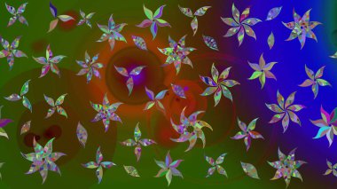 Kumaş, tekstil, duvar kağıdı baskısı için. Tomurcukları papatya çiçekleri olan sevimli bir çiçek deseni. Eski usul. Raster illüstrasyonu. Eskiz geçmişi. Miles Fleur, dandik süs.