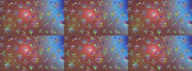 Kahverengi renkli çiçek desenli eskiz, el yapımı papatyalar, papatyalar. Tekrar eden çiçek arkaplanı, zarif kahverengi çiçek duvar kağıdı..