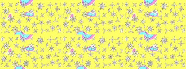 Gömlek, arka plan modelini çiz. Tropik çiçekler. Sarı renkte çiçekler.