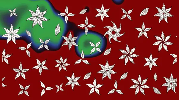 Küçük çiçekteki sevimli çiçek deseni. Kırmızı renkte çiçekler.