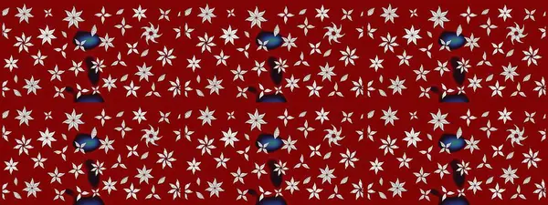 Çiçeksel fantezi tasarımı ve parlak bir arka plan çizimi. Renkli Bahar Teması eskiz kalıbı. Düz Çiçek Elementleri Tasarımı.