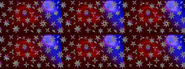 Kahverengi renklerde. Raster illüstrasyonu. Raster illüstrasyonundaki çiçek desenli çizim. Güzel kumaş deseni.