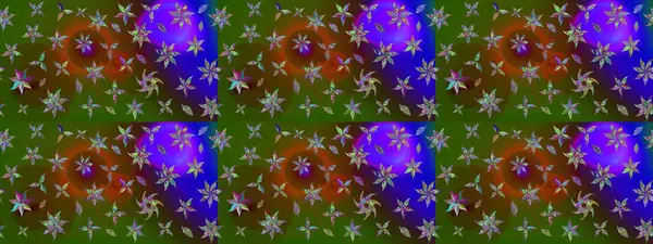 Tomurcukları çiçek olan sevimli bir çiçek deseni. Raster illüstrasyonu. Eskiz geçmişi. Raster. Kumaş, tekstil, duvar kağıdı baskısı için. Antika retro tarzı.