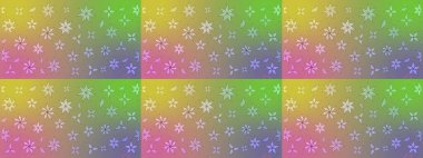 Raster illüstrasyonundaki çiçek desenli çizim. Tarafsız renklerde çiçekler.