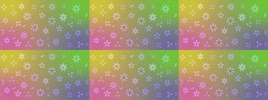 Çiçek buketleriyle klasik bir eskiz şekli. Raster illüstrasyonu. Tarafsız renklerde.