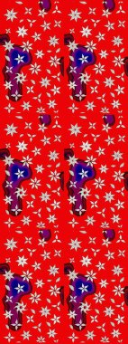 Şirin çiçek elementleri. Raster illüstrasyonu. Taslak desenli, modaya uygun kumaş deseni. Renkli Bahar Teması eskiz kalıbı. Düz Çiçek Elementleri Tasarımı.