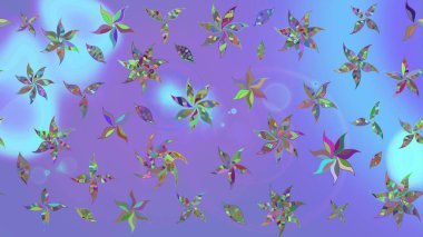 Nazik, narin çiçek arkaplanı. Çiçekli karalama şeklinde Raster çiçek deseni. Mor renkte çiçekler.