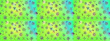 Kumaş desenli papatya çiçeği detayı. Yeşil renkte çiçekler.