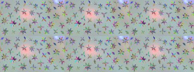 Kartlar, davetiyeler, tarih kartları ve daha fazlası için kullanılabilir. Büyük bir çiçek boyası seti. Raster şirin suluboya çiçek deseni çizimi.