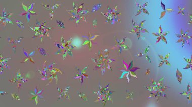 Güzel kumaş deseni. Güzel karalamalı çiçek desenli çizim. Raster illüstrasyonu. Küçük çiçekte sevimli çiçek deseni var..