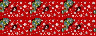 Suluboya çizim kalıbı. Dekorasyon ve tasarım için güzel bir desen. Moda baskısı. Çiçeğin suluboya çizimlerinin mükemmel deseni. Eski model. Raster illüstrasyonu.