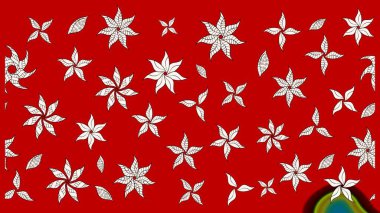 Kırmızı renkte çiçekler. Düz Çiçek Elementleri Tasarımı. Renkli Bahar Teması eskiz kalıbı. Raster illüstrasyonu. Çiçekli çiçek deseni, suluboya..