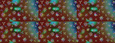 Düz Çiçek Elementleri Tasarımı. Renkli Yaz Temalı eskiz kalıbı. Modaya uygun kumaş deseni. Sevimli çiçek raster deseni.