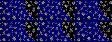 Düz Çiçek Elementleri Tasarım Raster illüstrasyonu. Çiçekli çiçek deseni, suluboya. Mavi renkli çiçekler. Renkli Bahar Teması Eskiz Şablonu.