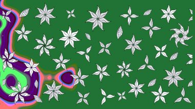 Yeşil renklerde. Anti-stres için soyut örnek sayfası. Raster illüstrasyonu.