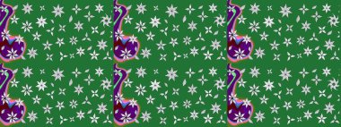 Çiçekli karalama şeklinde Raster çiçek deseni. Nazik, narin çiçek arkaplanı. Yeşil renkte çiçekler.